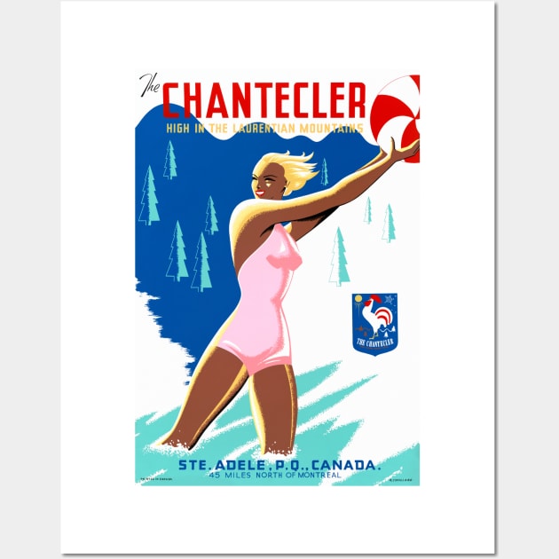 Vintage Travel Poster Canada the Chantecler Wall Art by vintagetreasure